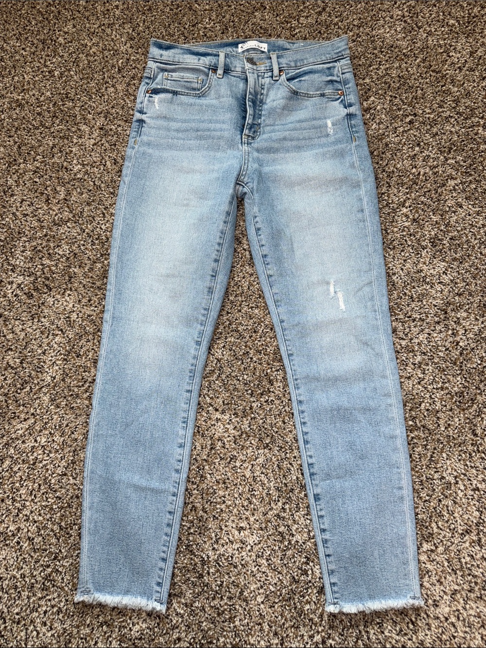 LOFT Light Wash High-Rise Skinny Jeans
